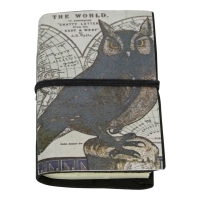 Sarana Notebook Vintage Owl Black Small