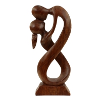 Sarana Wooden Statue Kissing Swirl