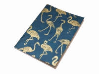 Return To Sender Notebook Flamingos A6 Blue/Gold